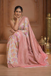Festive Edit! Ganga Ghat ~ Handloom Pure Silk Chiffon Georgette Saree in Mogra White ( Silk Mark Certified)