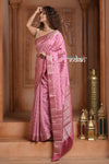 Festive Edit! Ganga Ghat ~ Handloom Pure Silk Chiniya Saree in Soft Pink (Silk Mark Certified)
