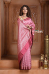 Festive Edit! Ganga Ghat ~ Handloom Pure Silk Chiniya Saree in Soft Pink (Silk Mark Certified)