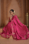 Festive Edit! Ganga Ghat ~ Handloom Pure Silk Satin Saree in Blush Pink (Silk Mark Certified)