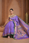 The Festive Edit!  Virasat 2.0 ~ Handloom Pure Silk Brocade Maharani Paithani in Lilac
