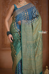 Festive Edit! Ganga Ghat ~ Handloom Pure Crepe Silk Banarasi Saree in Azure Blue ( Silk Mark Certified )