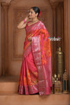Festive Edit! Ganga Ghat ~ Handloom Pure Kora Dupion Silk Banarasi Saree in Rani Pink (Silk Mark Certified)