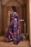 Festive Edit! Ganga Ghat ~ Handloom Pure Kora Dupion Silk Banarasi Saree in Plum Purple (Silk Mark Certified)