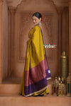 Festive Edit! Ganga Ghat ~ Handloom Pure Silk Tussar Saree in Yellow (Silk Mark Certified)