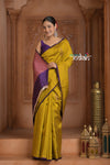 Festive Edit! Ganga Ghat ~ Handloom Pure Silk Tussar Saree in Yellow (Silk Mark Certified)