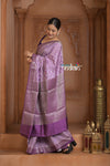Festive Edit! Ganga Ghat ~ Handloom Pure Silk Chiniya Saree in Lilac ( Silk Mark Certified)