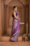 Festive Edit! Ganga Ghat ~ Handloom Pure Silk Chiniya Saree in Lilac ( Silk Mark Certified)