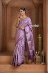 Festive Edit! Ganga Ghat ~ Handloom Pure Silk Chiniya Saree in Lilac ( Silk Mark Certified)