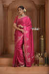 Festive Edit! Ganga Ghat ~ Handloom Pure Silk Satin Saree in Blush Pink (Silk Mark Certified)