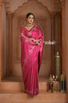 Festive Edit! Ganga Ghat ~ Handloom Pure Silk Satin Saree in Blush Pink (Silk Mark Certified)