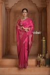 Festive Edit! Ganga Ghat ~ Handloom Pure Silk Satin Saree in Blush Pink (Silk Mark Certified)