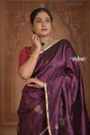 Festive Edit! Ganga Ghat ~ Handloom Pure Silk Katan Saree in Rose Pink (Silk Mark Certified )