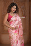 Festive Edit! Ganga Ghat ~ Handloom Pure Silk Saree with Digital Print in Light Pink (Silk Mark Certified)