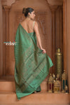 Festive Edit! Ganga Ghat ~ Handloom Pure Silk Chiniya Saree in Sea Green ( Silk Mark Certified)