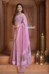 Festive Edit! Ganga Ghat ~ Handloom Khaddi Georgette Saree in Blush Lilac Pink (Silk Mark Certified)