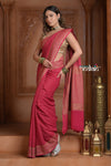 Festive Edit! Ganga Ghat ~ Handloom Khaddi Georgette Saree in Amaranth Pink (Silk Mark Certified)