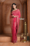 Festive Edit! Ganga Ghat ~ Handloom Khaddi Georgette Saree in Amaranth Pink (Silk Mark Certified)