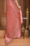 Festive Edit! Ganga Ghat ~ Handloom Pure Silk Saree with Digital Print in Pastle Peach (Silk Mark Certified)