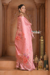 Festive Edit! Ganga Ghat ~ Handloom Pure Silk Saree with Digital Print in Pastle Peach (Silk Mark Certified)