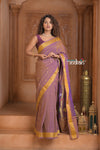 The Festive Edit! Virasat 2.0 ~ Handloom Pure Cotton Paithani with Musical Instrumental Pallu in Dual Tone Orange Blue