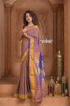 The Festive Edit! Virasat 2.0 ~ Handloom Pure Cotton Paithani with Musical Instrumental Pallu in Dual Tone Orange Blue