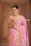 The Festive Edit! Virasat 2.0 ~ Handloom Pure Silk Paithani with Designer Parrot Pallu in Peach Pink
