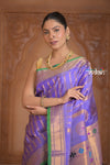 The Festive Edit!  Virasat 2.0 ~ Handloom Pure Silk Brocade Maharani Paithani in Lilac