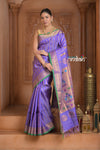The Festive Edit!  Virasat 2.0 ~ Handloom Pure Silk Brocade Maharani Paithani in Lilac
