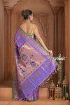 The Festive Edit!  Virasat 2.0 ~ Handloom Pure Silk Brocade Maharani Paithani in Lilac