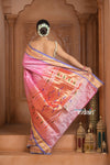 The Festive Edit! Virasat 2.0 ~ Handloom Pure Silk Paithani with Traditional Double Pallu in Blush Pink