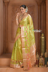 Festive Edit! Ganga Ghat ~ Handloom Pure Silk Tussar Kota Saree in Pastel Yellow ( Silk Mark Certified )