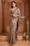 Festive Edit! Ganga Ghat ~ Handloom Pure Silk Chiniya Saree in Palantone Sand (Silk Mark Certified)