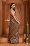 Festive Edit! Ganga Ghat ~ Handloom Pure Silk Chiniya Saree in Palantone Sand (Silk Mark Certified)