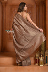 Festive Edit! Ganga Ghat ~ Handloom Pure Silk Chiniya Saree in Palantone Sand (Silk Mark Certified)