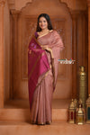 Festive Edit! Ganga Ghat ~ Handloom Pure Silk Tussar Saree in Rusty Rose (Silk Mark Certified)
