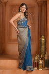 Festive Edit! Ganga Ghat ~ Handloom Khaddi Georgette Saree in Azure Blue (Silk Mark Certified)