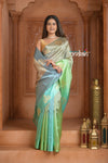 Festive Edit! Ganga Ghat ~ Handloom Pure Silk Katan Saree in Dual Tone Ombre( Silk Mark Certified )