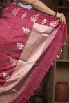 Kashi ~ Handloom Banarasi Pure Silk Saree in Dark Maroon (Silk Mark Certified)
