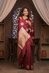 Kashi ~ Handloom Banarasi Pure Katan Silk Saree in Maroon (Silk Mark Certified)