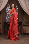 Kashi ~ Handloom Banarasi Pure Silk Saree in Crimson Red (Silk Mark Certified)