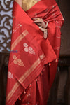Kashi ~ Handloom Banarasi Pure Silk Saree in Crimson Red (Silk Mark Certified)