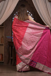Kashi ~ Handloom Banarasi Pure Silk Saree in Rose Red (Silk Mark Certified)