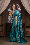 Kashi ~ Handloom Banarasi High Quality Pure Silk Saree in Ocean Blue (Silk Mark Certified)