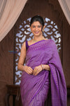 Kashi ~ Handloom Banarasi Khaddi Georgette Silk Saree in Purple (Silk Mark Certified)