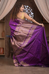 Kashi ~ Handloom Banarasi Pure Silk Saree in Purple (Silk Mark Certified)