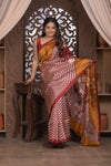 Bengal Gatha ~ Handloom Pure Silk Saree with Digital Print in Shades of Autumn