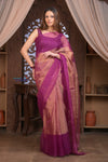 Kashi ~ Limited Edition Handloom Muslin Silk Jamdani Saree in Pink