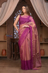 Kashi ~ Limited Edition Handloom Muslin Silk Jamdani Saree in Pink