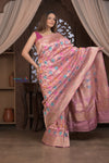 Kashi ~ Handloom Banarasi High Quality Pure Katan Original Kaduwa Silk Saree in Peach (Silk Mark Certified)